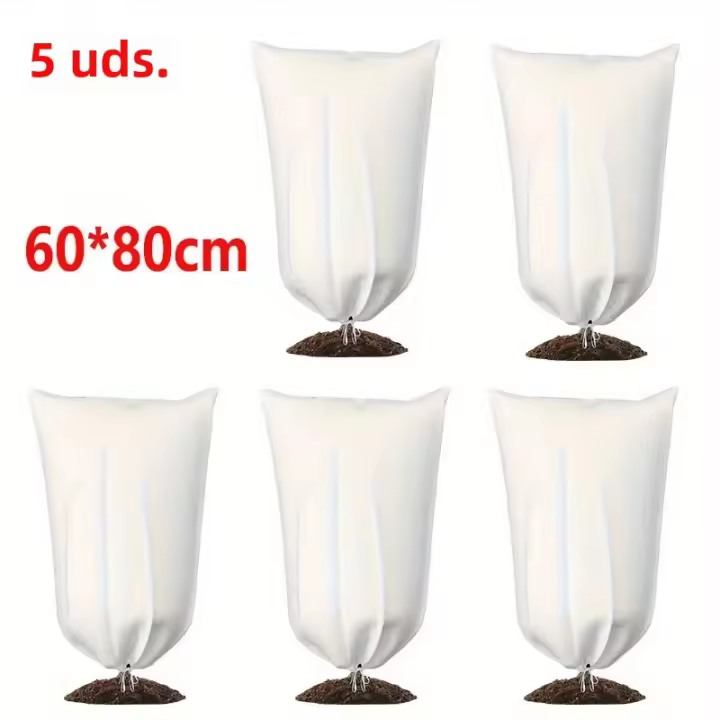 Cubiertas Para Plantas 5 Packs Protección Contra Heladas 32" X 47" 2.8oz/yd² Saco De Protección Invernal Para Jardín - 1