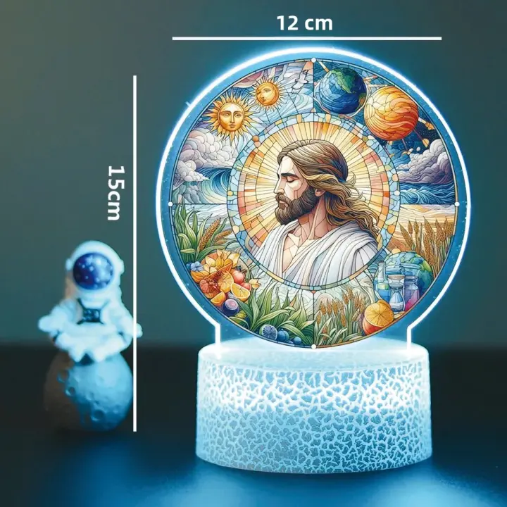 Lámpara Nocturna LED De Jesus Para Decoración De Habitación USB Regalo De Navidad Luz De Regalo Para Fiesta De Año Nuevo - 1