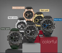 Reloj Deportivo Para Hombre SANDA G Estilo Dual Display LED Digital Quartzo Impermeable 50M Reloj Militar Con Pantalla Luminosa Y Alarmas - details 12
