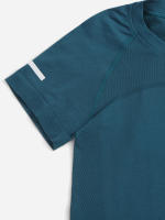 Camiseta De Yoga Sin Costuras Para Mujer 2 Piezas Top De Gimnasio Entrenamiento Deportivo Camisetas Deportivas Con Letras Manga Corta Transpirable Secado Rápido Reflectante Talla Verdadera - details 4