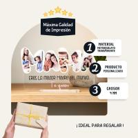 DEREGALOOS Placa Decorativa Personalizada con 4 Fotos y Frase Eres la Mejor Madre del Mundo, Idea de Regalo Original para el Día de la Madre - details 2