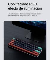 Teclado Mecánico De Juegos MUCAI 61 Teclas USB Intercambiables Caliente Efecto De Luz Rojo LED Compacto Y Práctico - details 6