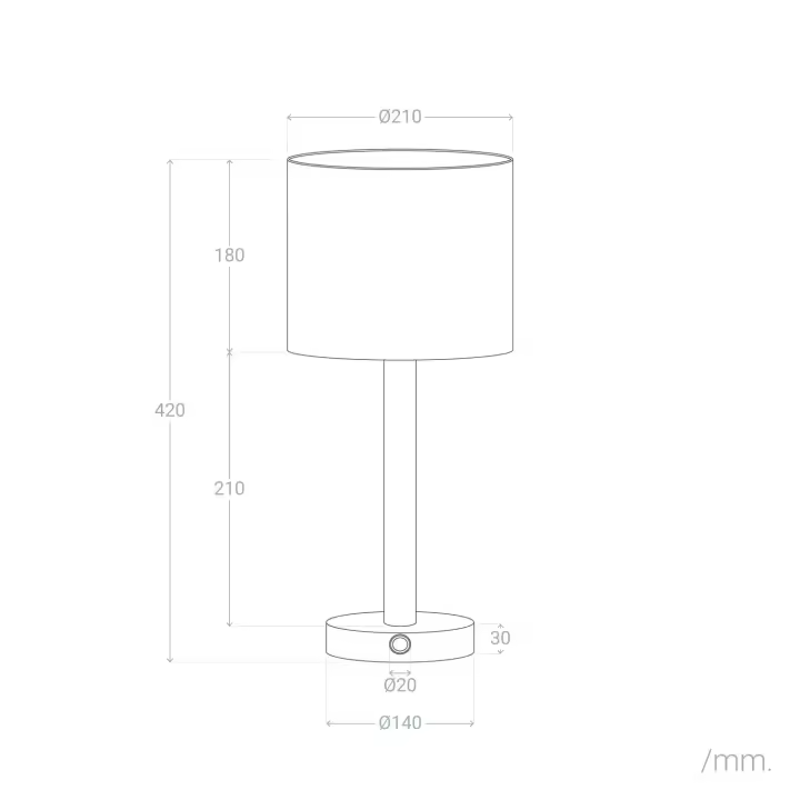 Ledkia Lámpara de Mesa LED Pórtatil Madera con Batería USB Recargable Folgosa Natural - 1