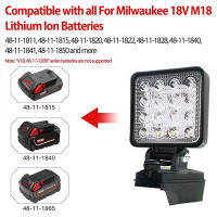 Luz Portátil LED Compatible Con Batería Milwaukee M18 4In Luz De Emergencia Y Pesca Sin Cable Herramienta De Trabajo Al Aire Libre - details 2