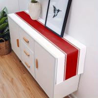1pc Rojo Corredor De Mesa De Lino Estampado De Rayas Estilo Rustico Para Decoración De Comedor Y Fiestas En Casa - details 3