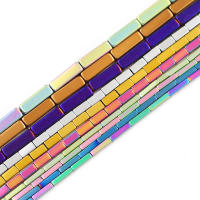 Cuentas De Hematita Rectangular En Colores Azul Oro Morado Para La Creación De Joyas DIY Pulseras Forma Cuadrada Y Rectangular Tamaños 4/6/9MM - details 5