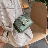 Bolso Bandolera Mini Tweed Escocés Con Correa Ajustable Y Cierre De Hebilla Moda Disponible En Crema Verde Azul Negro - details 9