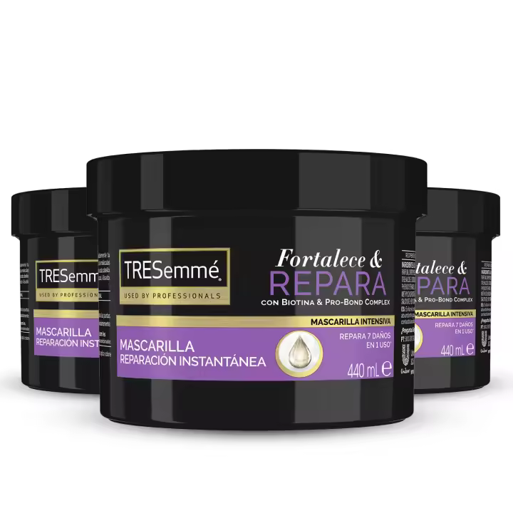 TRESemmé Mascarilla Repara y Fortalece para cabellos secos y dañados con biotina y pro bond complex 440ml - Pack de 3 - 1