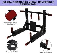 ALLINLIFE Barra dominadas pared dips Entrenamiento múltiple Máquina de dominadas Barra de dominadas multifuncional pull up Carga máx.130 kg - details 2