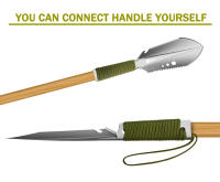 Shovel Multifuncional De Acero Inoxidable Con Herramientas De Jardín Espátula De Tierra Cuchillo Abrebotellas Llave De Wrench Medidor - details 8