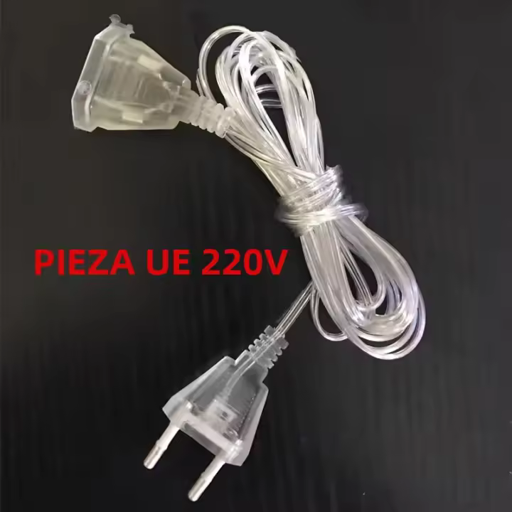 Luces De Cadena LED De Navidad 4Mx0.6M Con Encaje De Escarcha EU Plug Decoración Exterior Para Bodas Jardín Calle Iluminación De Atracciones Turísticas - 1