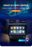 AWESAFE inalámbrico CarPlay Android Auto Radio para Honda Accord 7 2003 2004 2005 2006 2007 2008 coche reproductor multimedia GPS 2 din autoradio volante controles RDS Bluetooth - details 1
