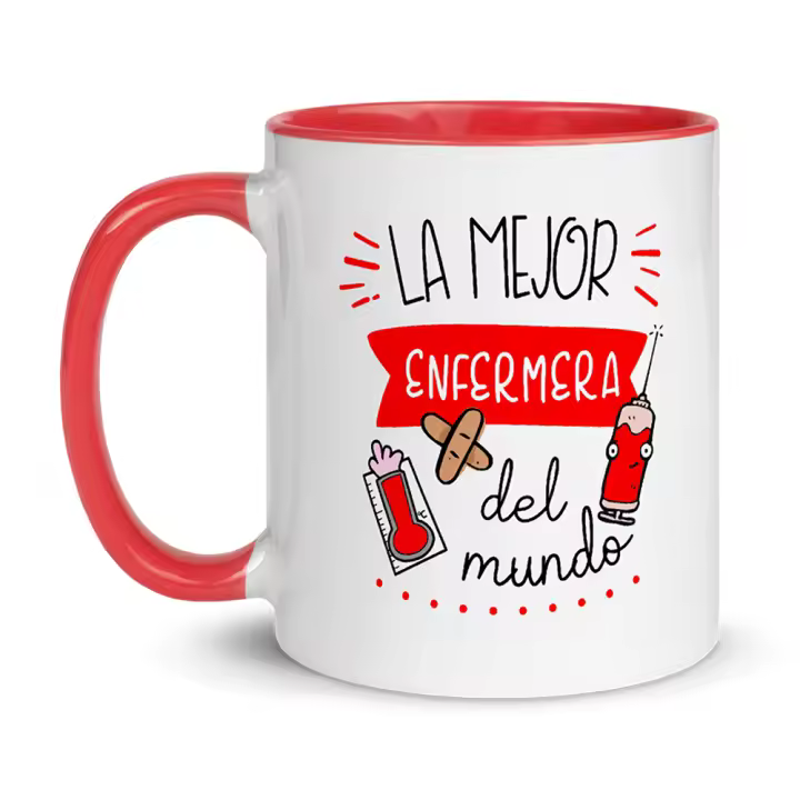 Taza de cerámica personalizada regalo "La Mejor Enfermera del Mundo" - Marca Pixel! - 1