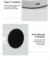 Lámpara De Mesa Recargable LED Con Sensor Táctil 3 Temperaturas De Color Y Regulación Sin Pasos Para Restaurante Hotel Bar Habitación - details 8