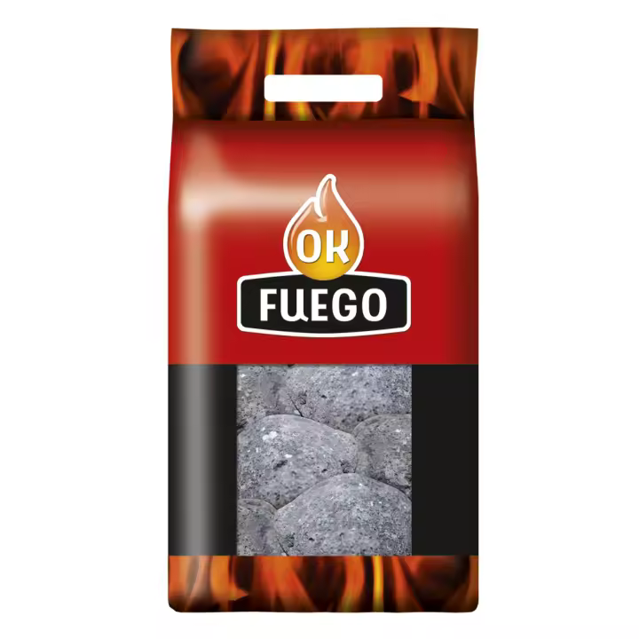 FLOWER OKFUEGO LAVA VOLCANICA BARBACOA GAS LAVABLE+FÁCIL MANIPULACIÓN 4 KG - 1