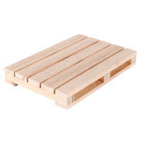 Mini Paléte De Madera Para Vínculos Calientes Y Fríos 1PCS Coaster De Madera Con Almohadilla Para Maceta De Flores - details 0