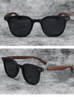 Gafas De Sol Vintage Para Hombre Marco De Madera Clásico Cuadrado Lentes Reflectantes Para Conducir Y Uso Diario - details 5