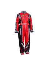 Traje De Carreras Para Niños Rojo Clásico Unipersonal Uniforme De Entrenamiento ATV Drift Polyester Transpirable Traje De Karting Off-Road - details 3
