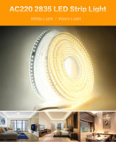 Tira De Luces LED Impermeable 220V Alta Brillo 120LEDs/m Para Decoración De Hogar Cocina Jardín Exterior Con Interruptor - details 0