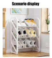 Estante De Zapatos Simple Para Pasillo Fácil De Montar Espacio Ahorrador Trapecio Living Room Material Duradero Anti-Deslizante Resistente Al Polvo Y La Humedad - details 10