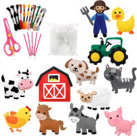 Kit De Artesanía De Costura Con Animales De Granja Para Niñas Y Niños Kit Educativo De Costura DIY De Feltro Para Niños Y Niñas - details 1