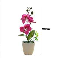 Mini Bonsai Simulado Phalaenopsis Plantas Artificiales En Vaso Para Decoración De Escritorio Comedor Oficina Hogar Y Bodas - details 0