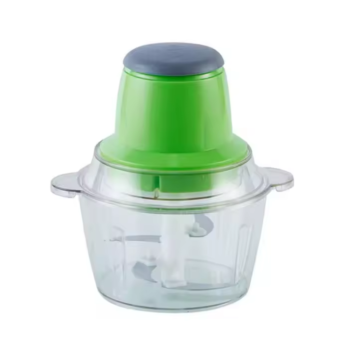 Picadora de Carne Eléctrica de 2L con Tazón de Vidrio y 4 Cuchillas de Acero Inoxidable – 300W - 1