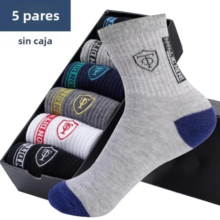 Calcetines Deportivos Para Hombre Absorbentes De Sudor Transpirables Delgados Y Comodidad Media Tube Para Baloncesto Y Verano - 1