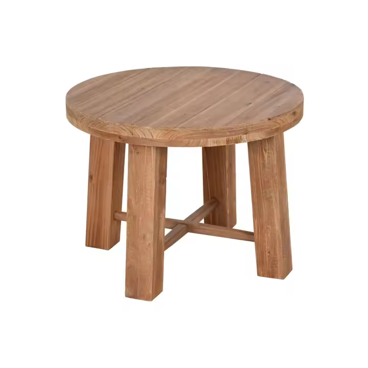 Mesita Auxiliar Abeto Mdf 60X60X45 5,20 Marron - Fijalo - El mejor complemento para tu hogar. - 1