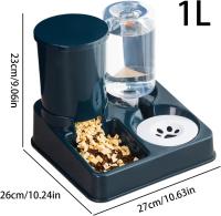 Comedero automático para mascotas, dispensador físico, bebedero automático para gatos, bebedero de acero inoxidable para gatos, dispensador de comida 2 en 1 - details 14