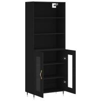 vidaXL Aparador alto madera contrachapada negro 69,5x34x180 cm - details 2