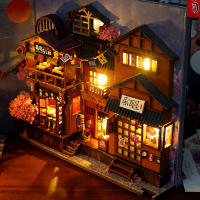 Kit De Puzzle 3D De Madera Librería DIY Estante De Libros Miniatura Casa De Muñecas Modelo De Construcción Para Decoración Del Hogar - details 1