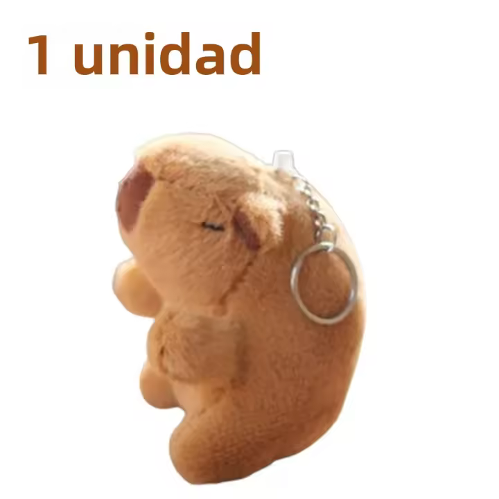 Colgante De Capybara De Peluche Cartoon 1-20PCS Llavero Lindo De Kapila Muñeco Colgante Para Bolsa Decoración De Escritorio Ornamento Para Coche - 1