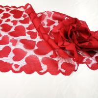 1pc Romántico Corredor De Mesa En Encaje Rojo Con Deseño De Corazón Para Decoración Del Hogar Día De San Valentín - details 4