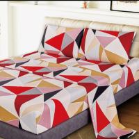 Juego de Sábanas Triángulos Multicolor - Diseño Geométrico Moderno | 3/4 Piezas (Sábana Ajustable + Funda Nórdica + 1-2 Fundas Almohada) | Tallas 90/135 cm (3pz) y 150 cm (4pz) | Poliéster Antiarrugas y Antipilling - details 0