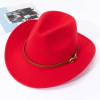 Sombrero De Paja Suave Británico Para Hombres Y Mujeres Sombrero De Jazz De Cuero Genuino Estilo Cowboy Occidental Con Borde Plano - details 9