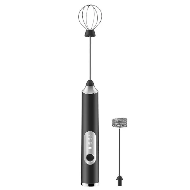 Espumador de leche Eléctrico Doble de mano, mezclador Eléctrico ajustable de 3 velidades, Máquina para hacer espuma desmontable para café. - 1