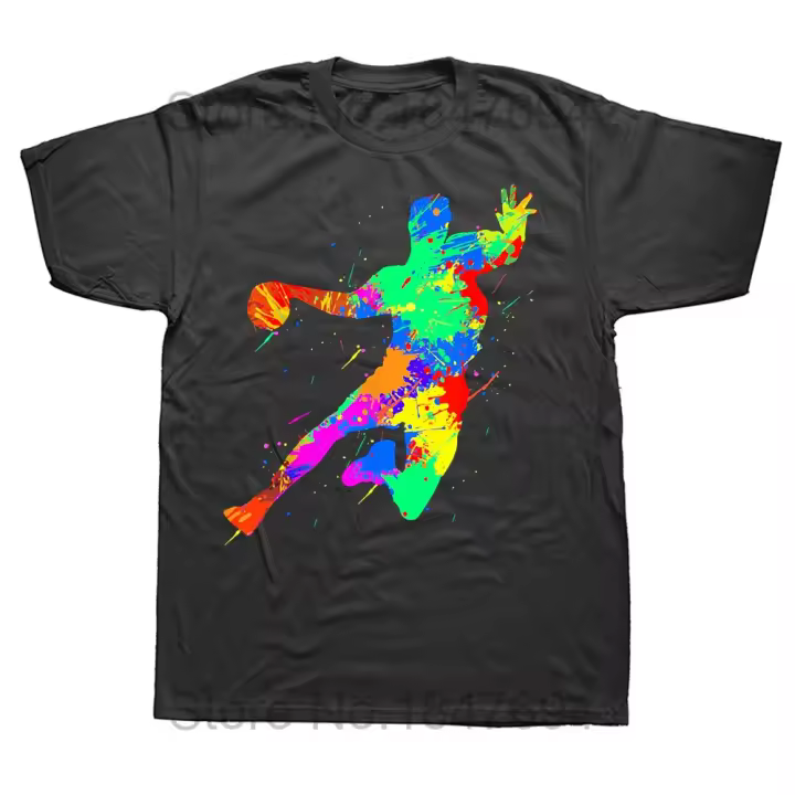 Camiseta De Baloncesto Novedosa Para Hombres Algodón Gráfico Streetwear Verano Deporte Athlete Camiseta Regalo Cumpleaños Manga Corta Transpirable Ligera Secado Rápido Protección Solar Sostenible Sin Pliegues - 1