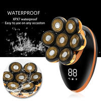 Nueva Peluca Eléctrica Para Hombres 7D Independientemente 7 Cuchillas Cabeza Flotante Recargable Impermeable Con Multifuncional Trimmer Para Hombres - details 11
