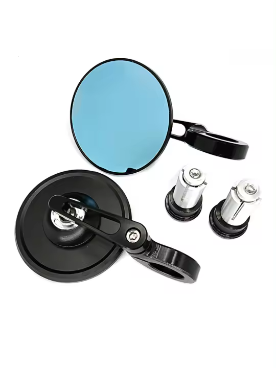 Espejos Retrovisores Traseros De Motocicleta Universales Para Manillar Redondo 7/8 Pulgadas Accesorios Para Bicicletas 2Pcs/Pareja - 1