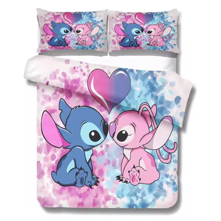 Juego De Cubierta De Edredón De 3 Piezas Con Patrón De Amor - Seda Suave Y Cómoda Para Dormitorio Habitación De Invitados Y Dormitorio (No Incluye Relleno) - 1