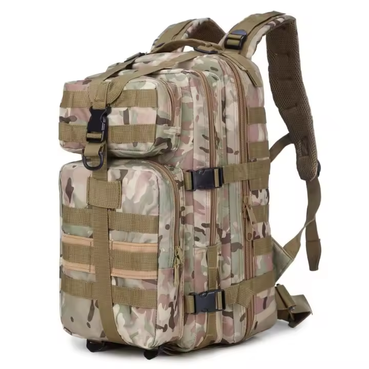 MOV-Mochila táctica de ataque 3P mediana, para aficionados militares, para exteriores, para montañismo, con camuflaje, 35 l - 1