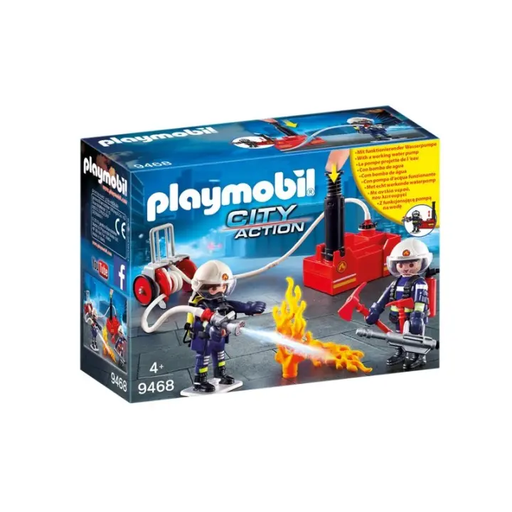 PLAYMOBIL ® BOMBEROS CON BOMBA DE AGUA, 9468, TIENDA CON LICENCIA OFICIAL - 1