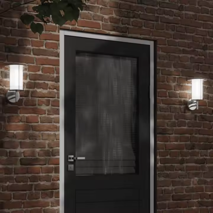 vidaXL Aplique de exterior de acero inoxidable luz de pared exterior Color Negro,  Plateado,  Plateado y mas - 1