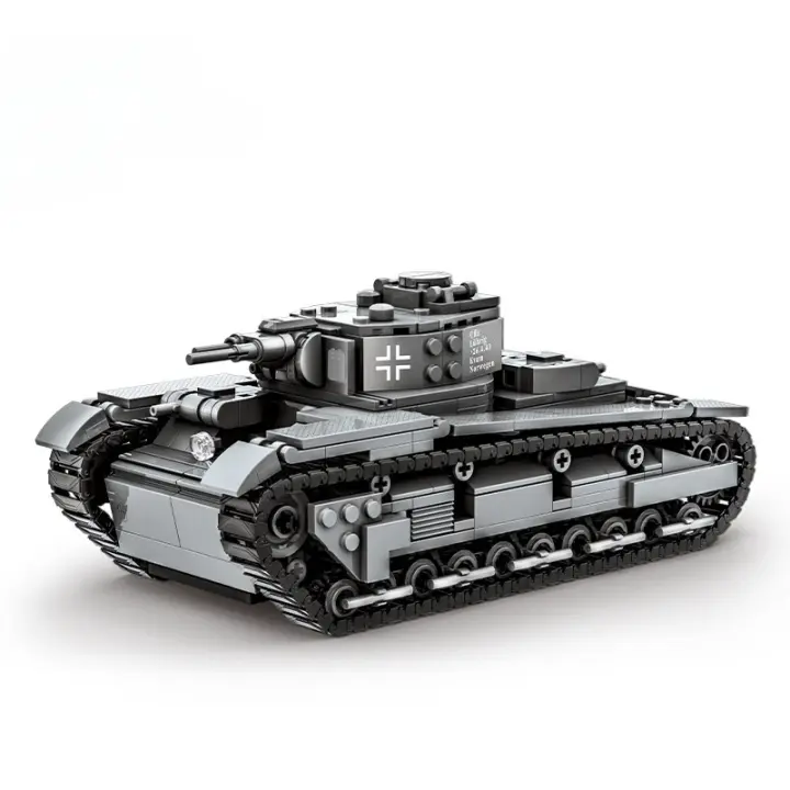 Kit De Modelado De Tanque Pesado Panther De La Segunda Guerra Mundial 673 Piezas Bloques De Construcción Militar Aleman NBFZ Juguetes Educativos Para Niños Regalo Compatible Con Lego ABS Sin Batería - 1