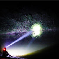 Linterna Frontal LED Potente 200000LM Torcha De Pesca Con Luz De Advertencia Lámpara De Cabeza De Longitud De Rayo Para Aventuras Al Aire Libre - details 3