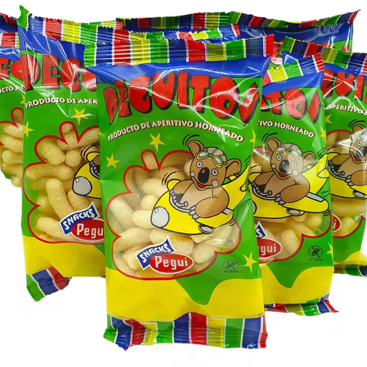 Peguitos - Gusanitos - Aperitivo de Maíz Horneado - 100 Bolsas de 7 gr. - Gusanitos Peguitos - Sin Gluten - 1