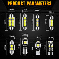 Kit De Luces LED Para Coche 23pcs 6500K T10 Ultra-Finas Luz Blanca Para Interior Mapa Maletero Placa De Licencia Iluminación De Vehículo - details 25