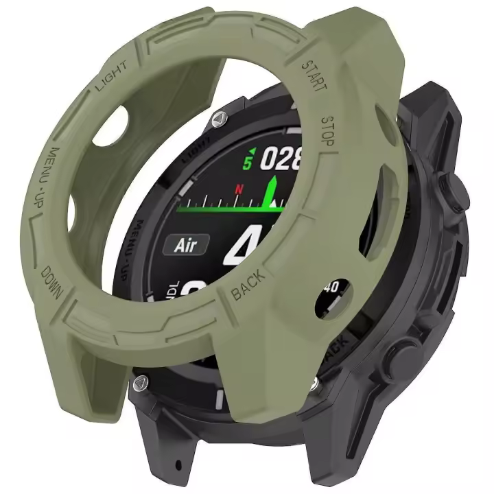 For Garmin Descent G2 Soft TPU Watch Case Hollow Shockproof Bumper Frame Cover - - 1
