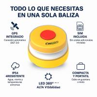 Baliza V16 Emergencia Coche Homologada DGT 3.0  | Luz Señalización LED 360º con GPS y SIM Integrada | MAXGE - details 2